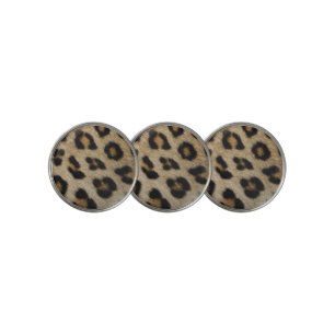 Trendy stylish leopard fur print animal pattern golf ball marker