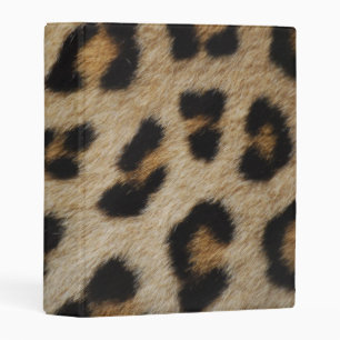 Trendy stylish leopard fur print animal pattern mini binder