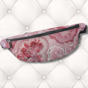 Trendy Stylish Marble Agate Pink Fanny Pack