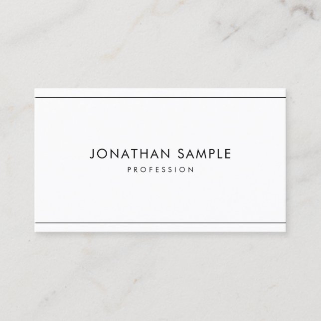 Trendy Stylish Minimalist Modern Professional Chic Business Card (Front)