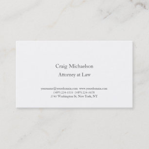 Trendy Stylish Minimalist Plain Simple Business Card