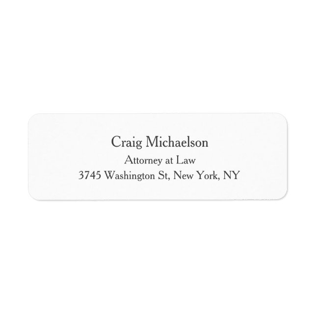 Trendy Stylish Minimalist Plain Simple Label (Front)