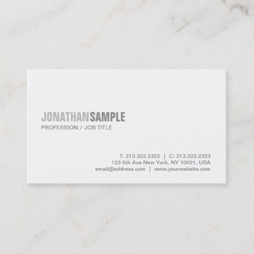 Trendy Stylish Modern Graphic Simple Plain Luxury Business Card