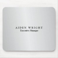 Trendy Stylish Modern Minimalist Silver Gray