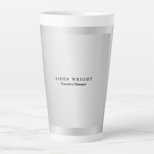 Trendy Stylish Modern Minimalist Silver Grey Latte Mug