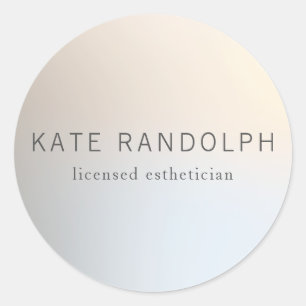 Trendy Stylish Modern Minimalistic Luminous Silver Classic Round Sticker