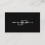 Trendy Stylish Monogram Modern Simple Chic Plain Business Card