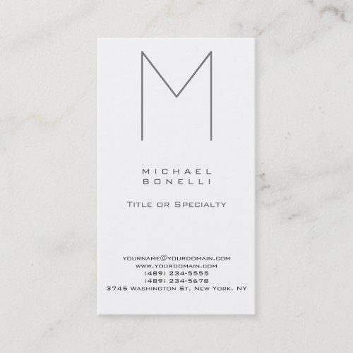 Trendy Stylish Monogram Standard Business Card