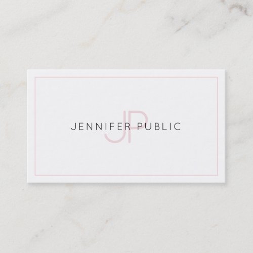 Trendy Stylish Monogrammed Professional Template Business Card