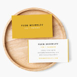 Trendy Stylish Mustard Yellow Modern Minimal Business Card<br><div class="desc">A simple stylish custom design with modern typography and a mustard yellow feature color. The text can easily be personalized to make a design as unique as you are! The perfect trendy bespoke design for personal or business use!</div>