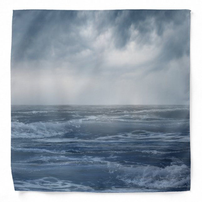 Trendy & Stylish Ocean Waves Bandana (Front)