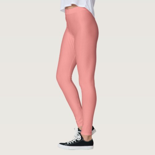Trendy Stylish Peach Color Stripes Best Womens Leggings