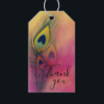 Trendy Stylish Peacock Feathers Thank You Gift Tags<br><div class="desc">Elegant decorative artistic Thank you gift tag design featuring three peacock feathers on a pastel background. You can personalize the design of the product by changing the text in the field provided. You can change font style,  size and color by using the Customize button.</div>