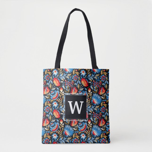 Trendy Stylish Personalize Bridesmaid Initiali Tote Bag (Front)