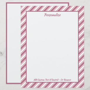 Trendy Stylish Pink Purple Stripes Personalized
