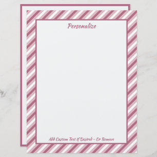 Trendy Stylish Pink Purple Stripes Personalized