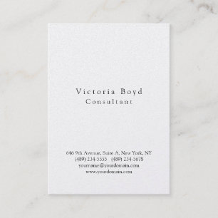 Trendy Stylish Plain Simple Professional Business Card