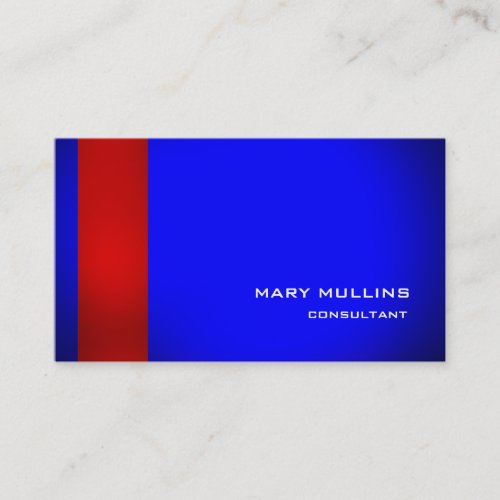Trendy Stylish Red Blue Modern Elegant Business Card