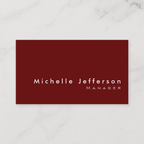 Trendy Stylish Red Chic Business Card