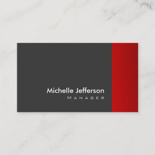 Trendy Stylish Red Grey Striped Business Card