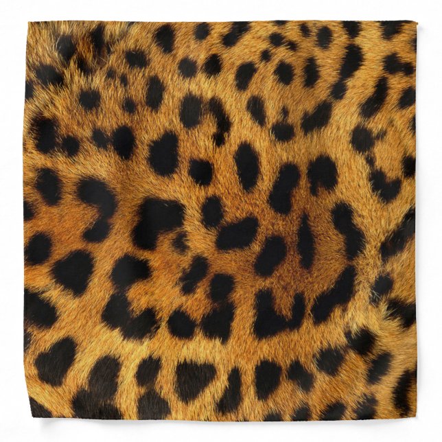 trendy stylish safari animal print leopard pattern bandana (Front)