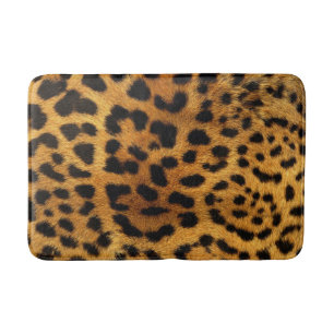 trendy stylish safari animal print leopard pattern bath mat