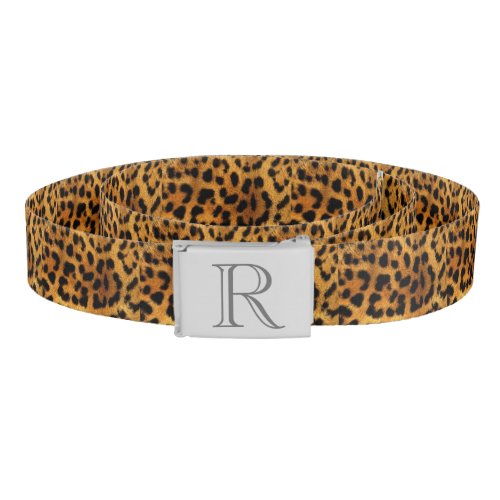 trendy stylish safari animal print leopard pattern belt