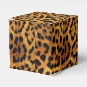 trendy stylish safari animal print leopard pattern favor boxes