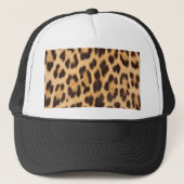 trendy stylish safari themed  leopard print trucker hat (Front)