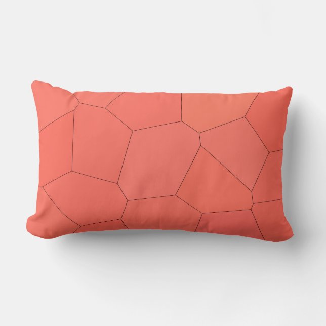 Trendy Stylish Salmon Lumbar Pillow (Front)