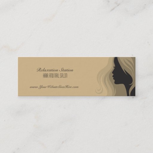 Customizable Trendy stylish silhouette salon spa business card