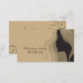 Trendy stylish silhouette salon spa business card (Front/Back)
