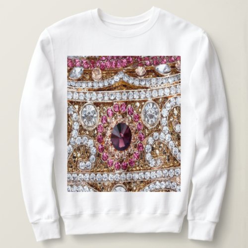 trendy stylish silver gold burgundy pink bohemian  sweatshirt