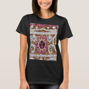 trendy stylish silver gold burgundy pink bohemian T-Shirt