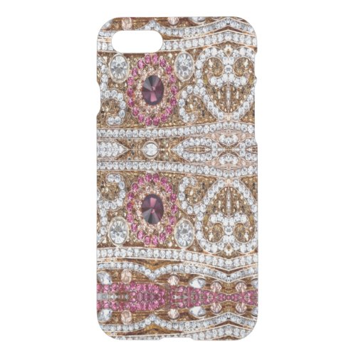 trendy stylish silver gold burgundy pink bohemian  iPhone SE87 case