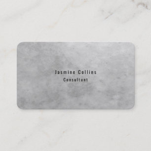 Trendy Stylish Simple Plain Grey Stone Wall Business Card