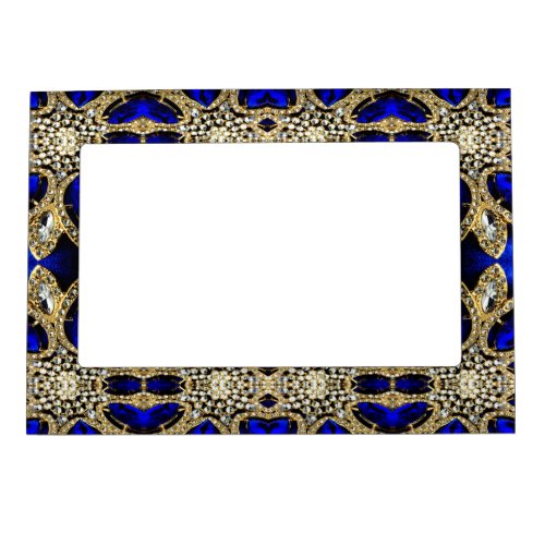 trendy stylish turquoise gold silver deep blue  magnetic frame