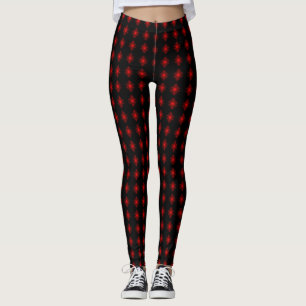 Trendy Stylish Unique Red/Black Design Leggings