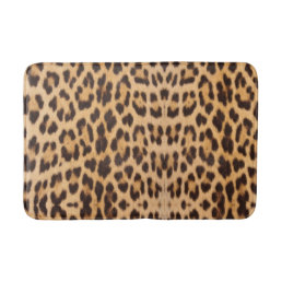 trendy stylish wild safari fashion leopard print bath mat