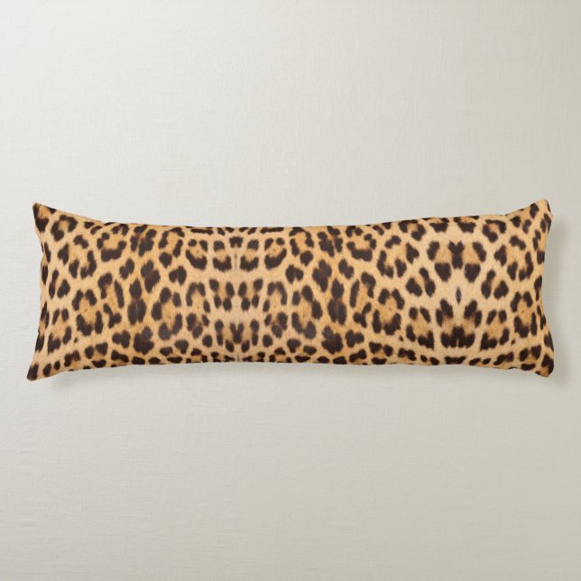 trendy stylish wild safari fashion leopard print body pillow (Front)