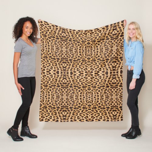 trendy stylish wild safari fashion leopard print fleece blanket