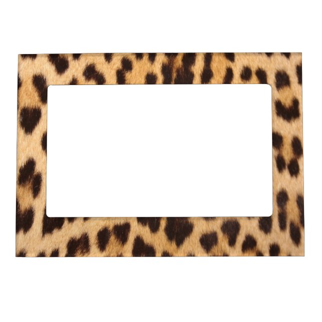 trendy stylish wild safari fashion leopard print magnetic frame (Front)