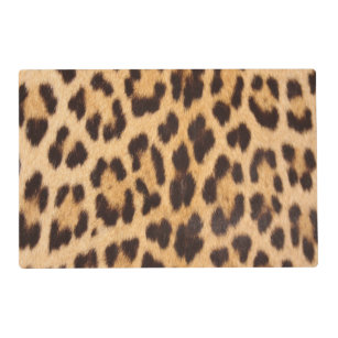 trendy stylish wild safari fashion leopard print placemat