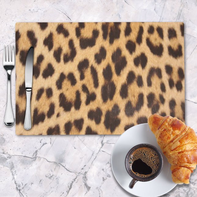 trendy stylish wild safari fashion leopard print placemat (trendy stylish wild safari fashion leopard print placemat)
