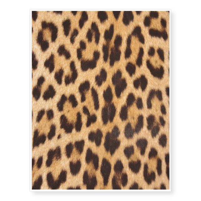 trendy stylish wild safari fashion leopard print temporary tattoos (Front)