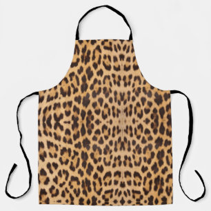 trendy stylish wild safari leopard print apron