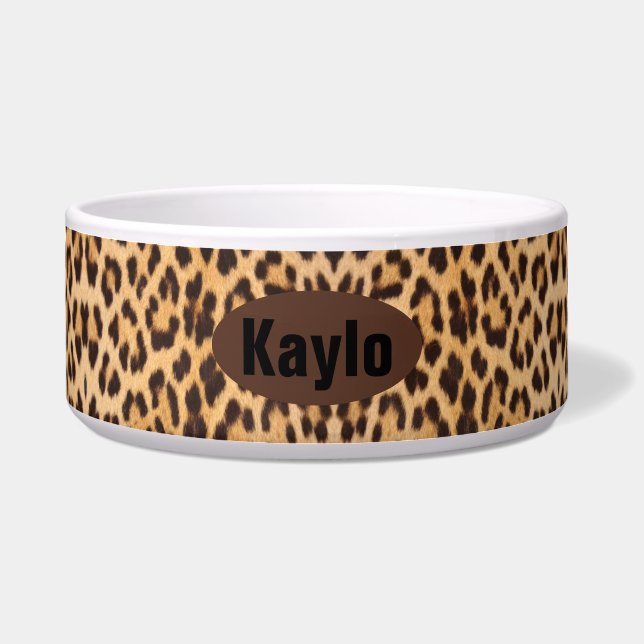 trendy stylish wild safari leopard print bowl (Front)