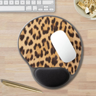 trendy stylish wild safari leopard print gel mouse pad