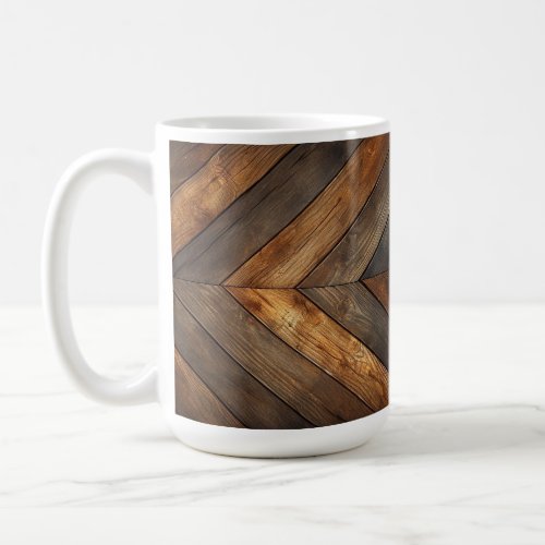 Trendy stylish wood pattern Coffee Mug 