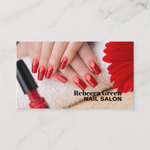 Trendy Stylist Manicurist Nail Artist Nail Salon Business Card